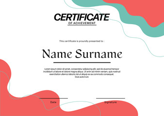 Award Certificate Template. Stylish geometric design abstract geometric certificate