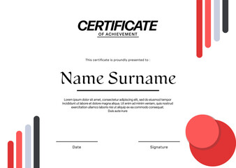 Award Certificate Template. Stylish geometric design abstract geometric certificate