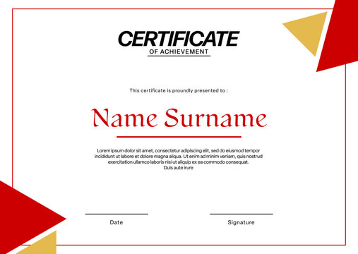 Award Certificate Template. Stylish geometric design abstract geometric certificate