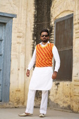 Obraz premium man wearing vintage clothes