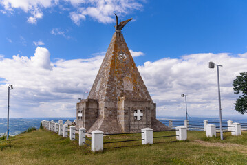 Loznica, Serbia July 11, 2022: Memorial Ossuary at Gucevo in which the remains of Serb and...