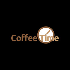 Coffee Time Logo Design Vector