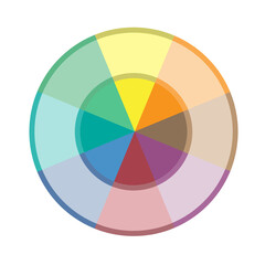 Obraz premium Isolated pie chart with eight positions. 