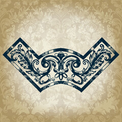 Vintage baroque ornament. Retro pattern antique style acanthus. Vector.
