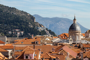 Dubrovnik old city and fortress, city in Croatia (Hrvatska), location where TV show Game of Thrones was recorded