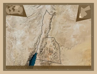 Aqaba, Jordan. Low-res satellite. Major cities