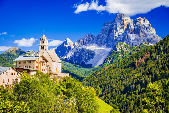 Colle Santa Lucia, Dolomites mountains in Northern Italy. Mount Pelmo landscape.