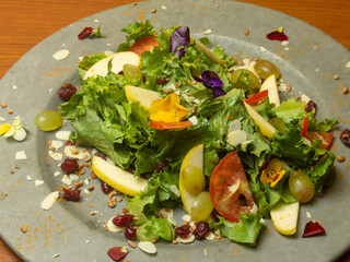 salad with vegetables and fruit