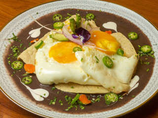 mexican styled eggs with sauce