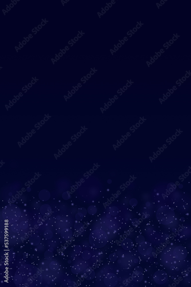 Wall mural dark blue empty background with blur bokeh lights and shimmers