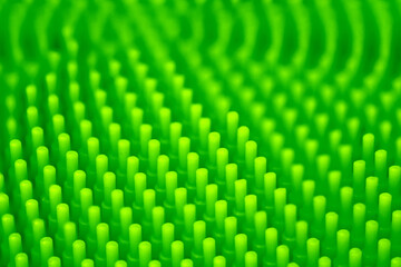 Green abstract background, geometric background with curved shapes, focus point