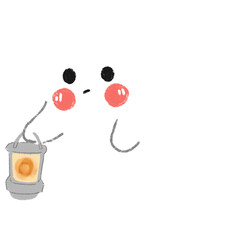 Cute Ghost doodle element for decorative.