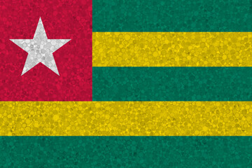 Flag of Togo on styrofoam texture