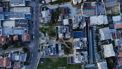 Aerial view of buildings
