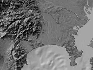 Kanagawa, Japan. Bilevel. No legend