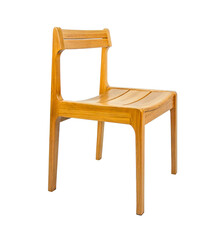 wooden chair isolated on transparent background
