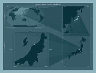Niigata, Japan. Described location diagram
