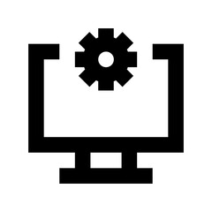 Monitor Settings Flat Vector Icon