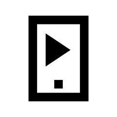 Mobile Video Flat Vector Icon