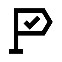 Fototapeta premium Exact Location Flat Vector Icon
