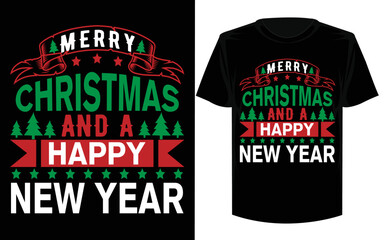Obraz premium Merry Christmas t shirt design.
