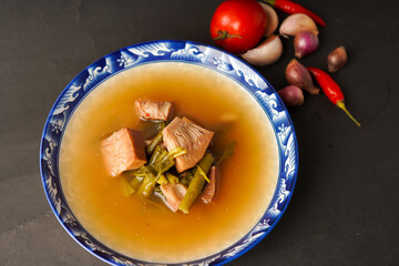 A bowl of jackfruit vegetable, jackfruit has a very high fiber content and makes it a good source of carbohydrates for consumption.