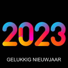 Foto auf Alu-Dibond 2023 - gelukkig nieuwjaar 2023 © guillaume_photo
