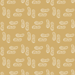 Hand drawn peanuts seamless pattern