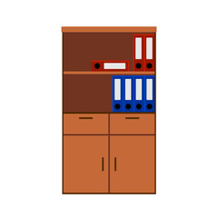 File archive cabinet in flat style
