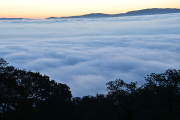 sunset in the mountains