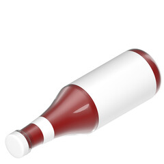 3d rendering illustration of a ketchup bottle
