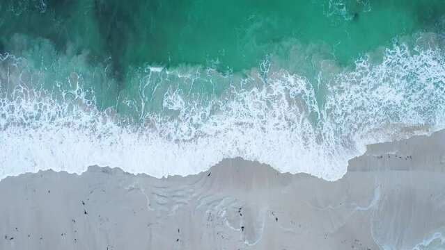 Ocean waves aerial shot