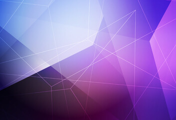 Fototapeta premium Dark Pink, Blue vector pattern with polygonal style.