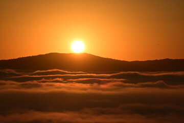 sunrise over the mountains