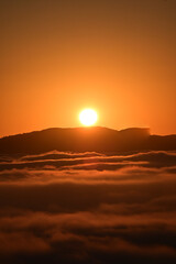 sunset in the desert