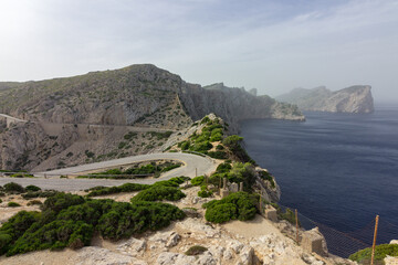 Naklejka premium Views of Formentor lighthouse and surrounding area in Mallorca (Spain)