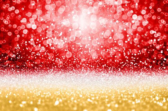 Red gold glitter sparkle background for Christmas or New Year glam