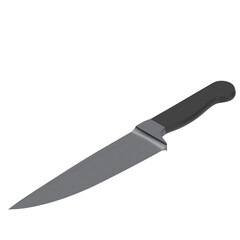 3d rendering illustration of a chef kitchen knife