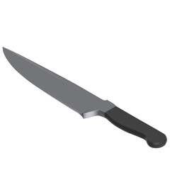 3d rendering illustration of a chef kitchen knife