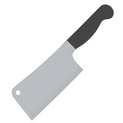 3d rendering illustration of a cleaver kitchen knife