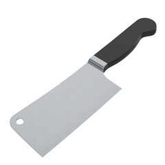 3d rendering illustration of a cleaver kitchen knife