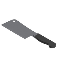 3d rendering illustration of a cleaver kitchen knife