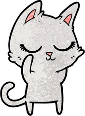 calm cartoon cat