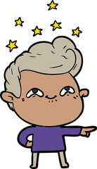 Fototapeta premium cartoon excited man