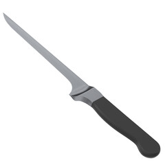 3d rendering illustration of a fillet kitchen knife