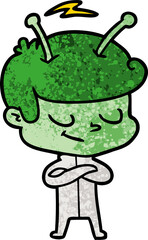 friendly cartoon spaceman