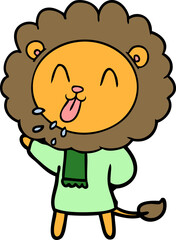 happy cartoon lion