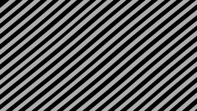 Animated black and white diagonal slop line seamless loop moving background slant line style stripe pattern motion animation.