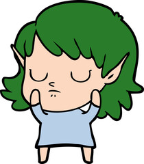 cartoon elf girl