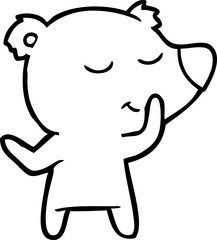 happy cartoon bear